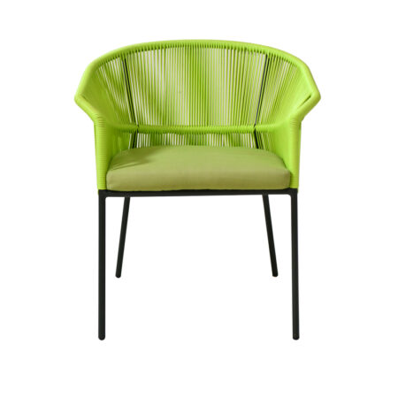 moon chair green cushion